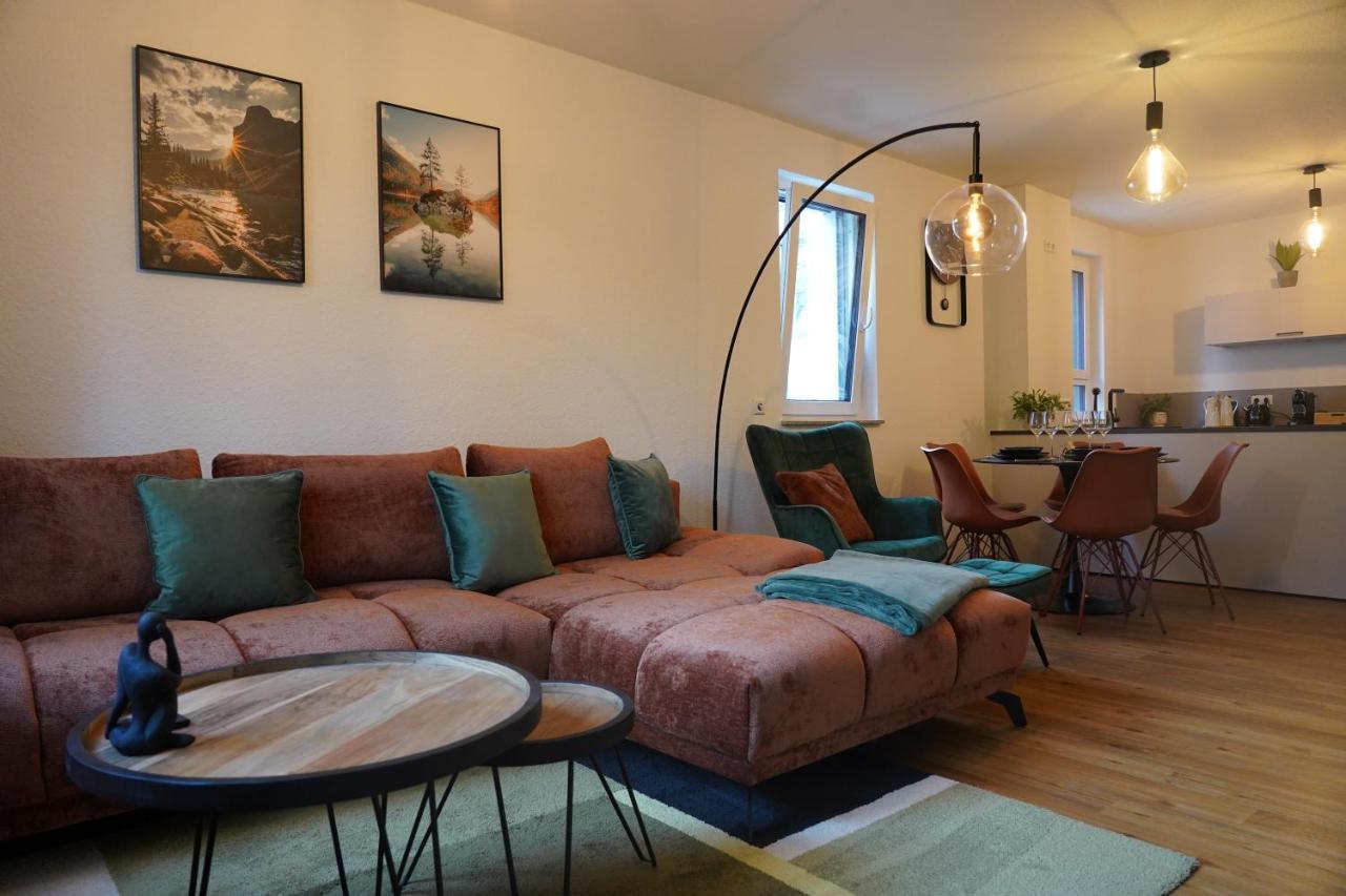Design-Apartment I Direkt Im Zentrum I Boxspring I Nespresso I Terrasse Mit Garten I Parkplatz Bad Krozingen Exteriör bild